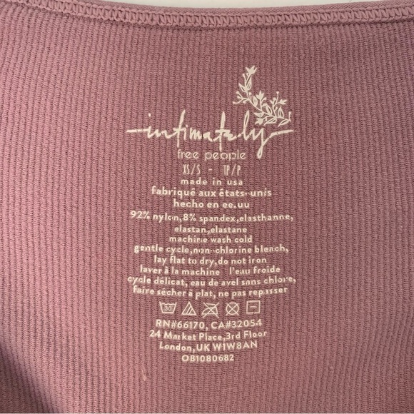 Free People Tight 3/4 Sleeve Top Long Sleeve Shirt Color Mauve Pink Size XS / S - Picture 5 of 6